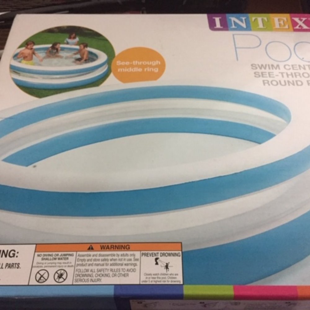 New in Box Intex Crystal Blue Pool 90" x 20" Inflatable  for age 6+ Kid